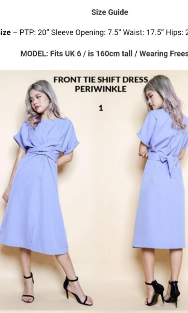 Front Tie Shift Dress Women s Fashion Dresses Sets Dresses on Carousell