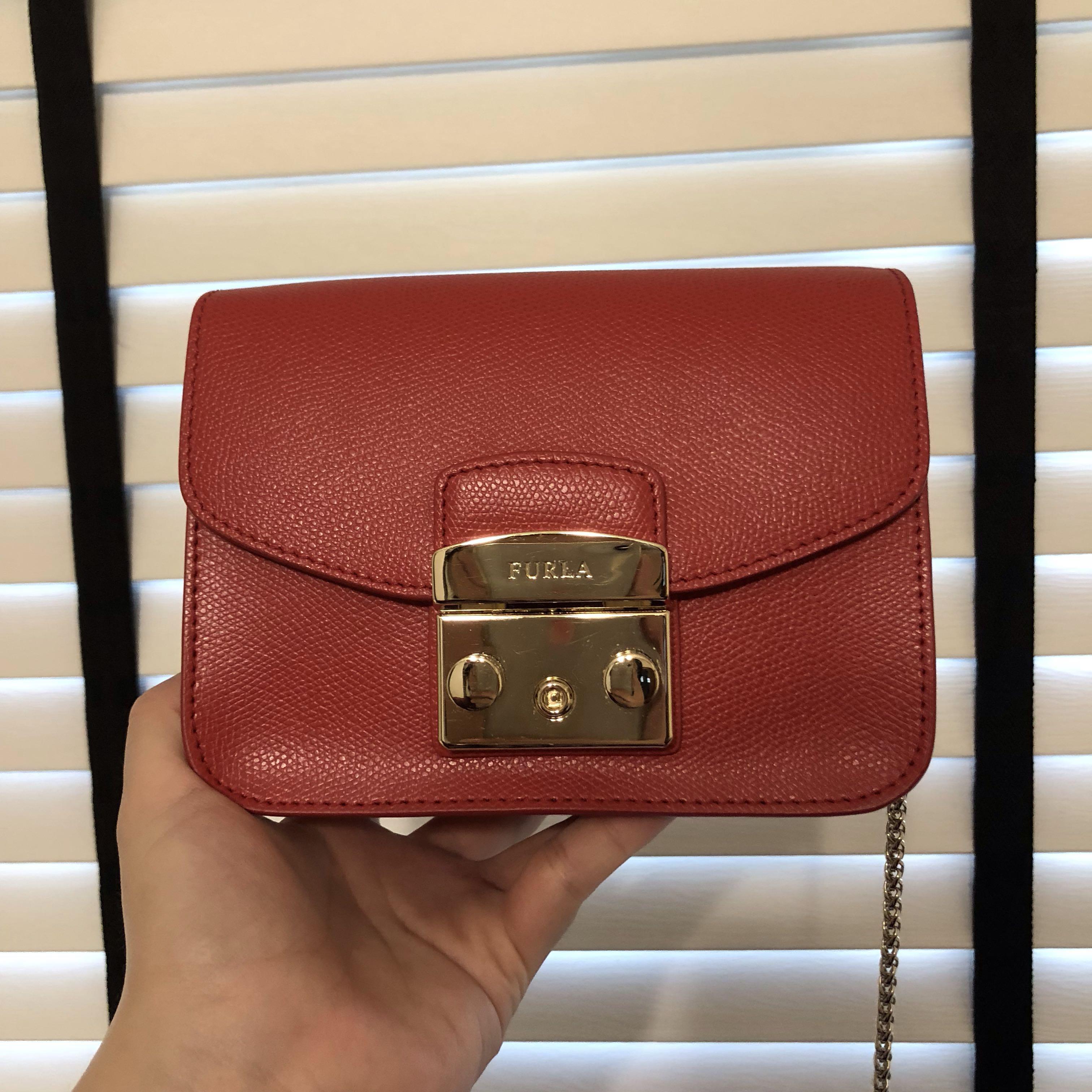 Furla red clearance mini bag