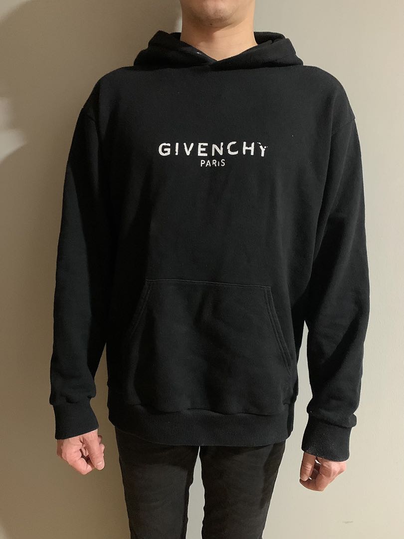 Givenchy Faded Logo Hoodie, Men's Fashion, Tops & Sets, Hoodies on Carousell