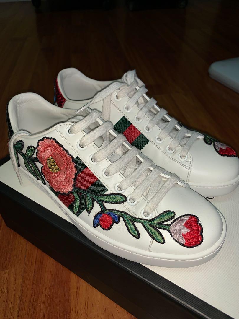 gucci ace flower