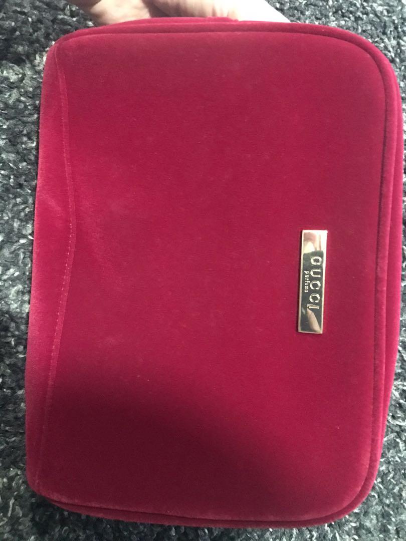 red velvet purse