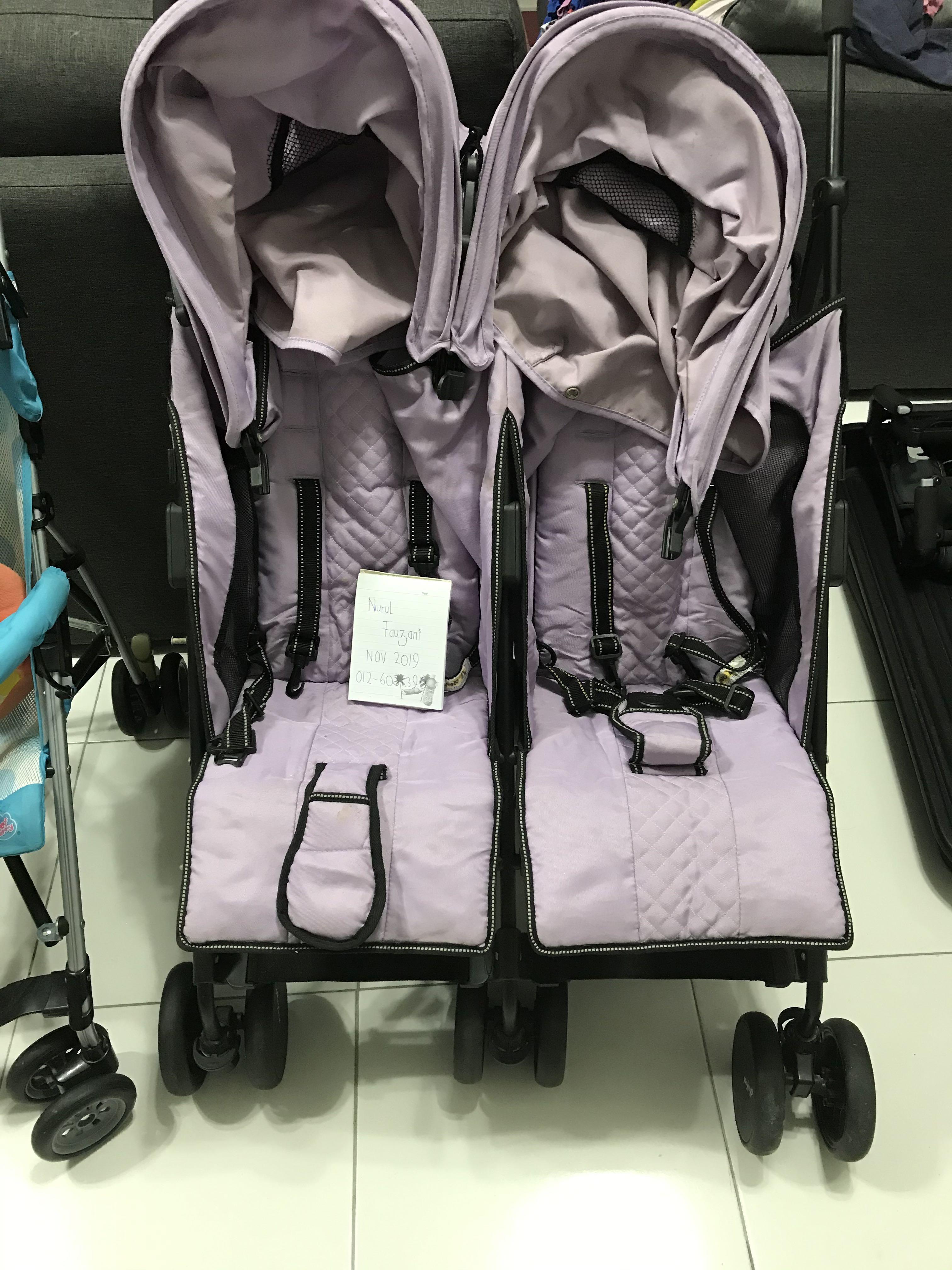 halford twin stroller