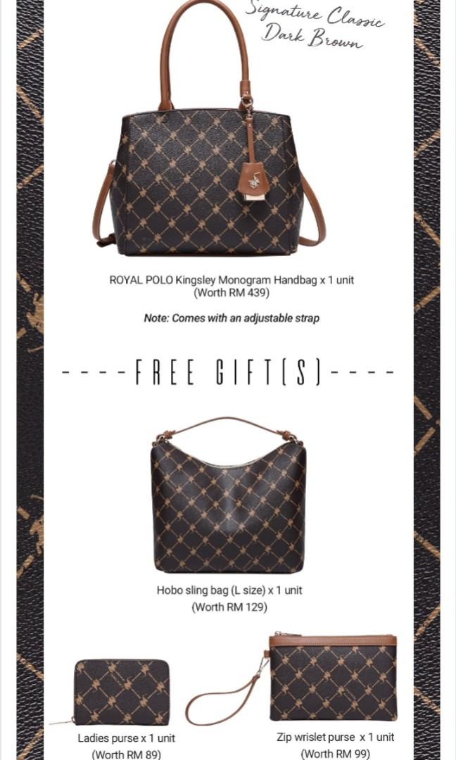 Royal polo kingsley shop monogram handbag