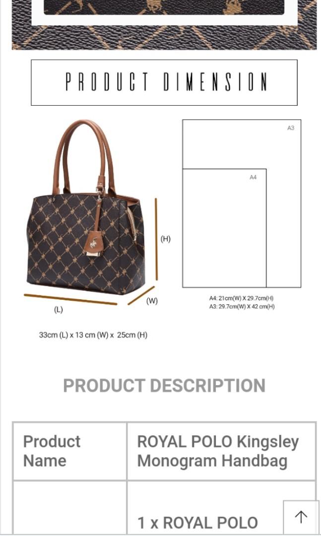 Royal polo on sale kingsley monogram handbag