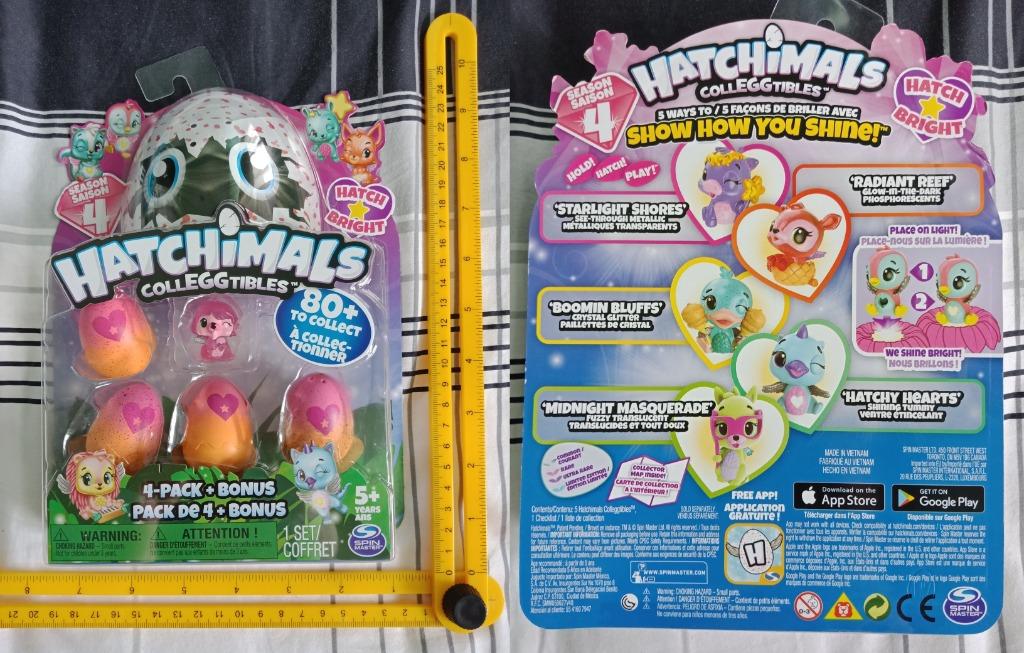 Sale 10 OFF Hatchimals CollEGGtibles 4 Pack Bonus Season 4 Hatchimals CollEGGtible Ages 5 Up Styles and Colors May Vary Hobbies Toys Toys Games on Carousell