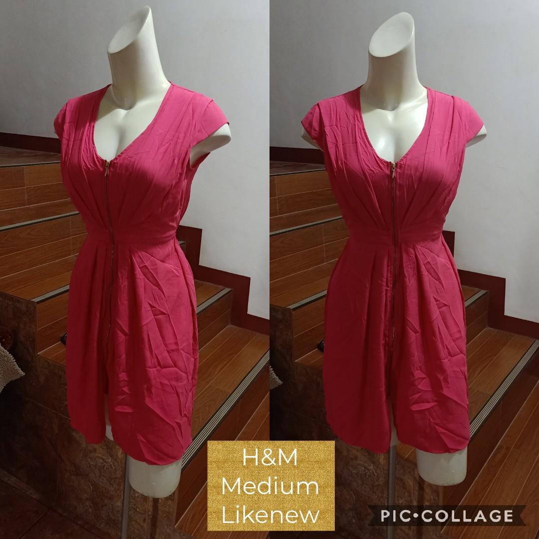 red and hot pink dress