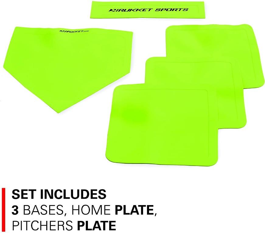 (HOT) Rukket Kickball Set with Bases | Rubber Throw Down Plates and ...