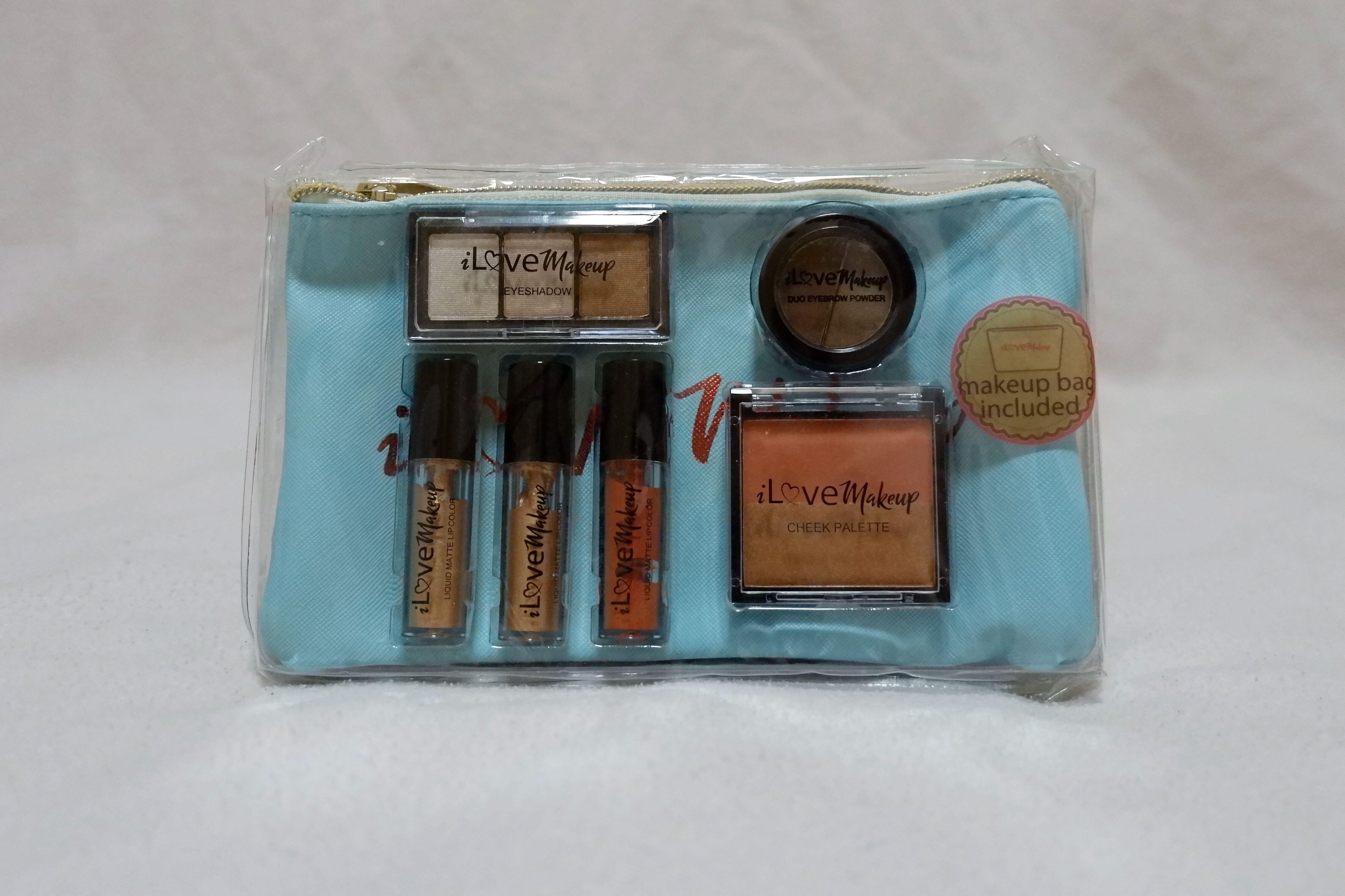 iLoveMakeup (Must Have Kit) (Category: Makeup) located in Santa Rosa. Submitted by mainert (Listing ID 1010240525, Image 1). Description: iLoveMakeup (Must Have Kit) Includes: - Eyeshadow trio - Liquid Matte Lip Color - Duo Eyebrow Powder - Cheek Palette With makeup bag (Color: Blue) Sealed and unused. PM/Chat for more info..