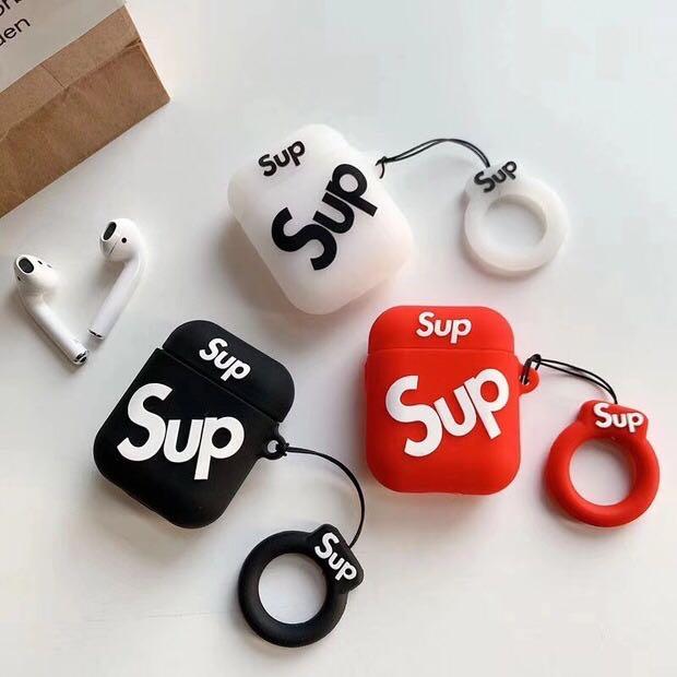 INSTOCK Supreme AirPods 1 2 Pro Silicone Case Mobile Phones