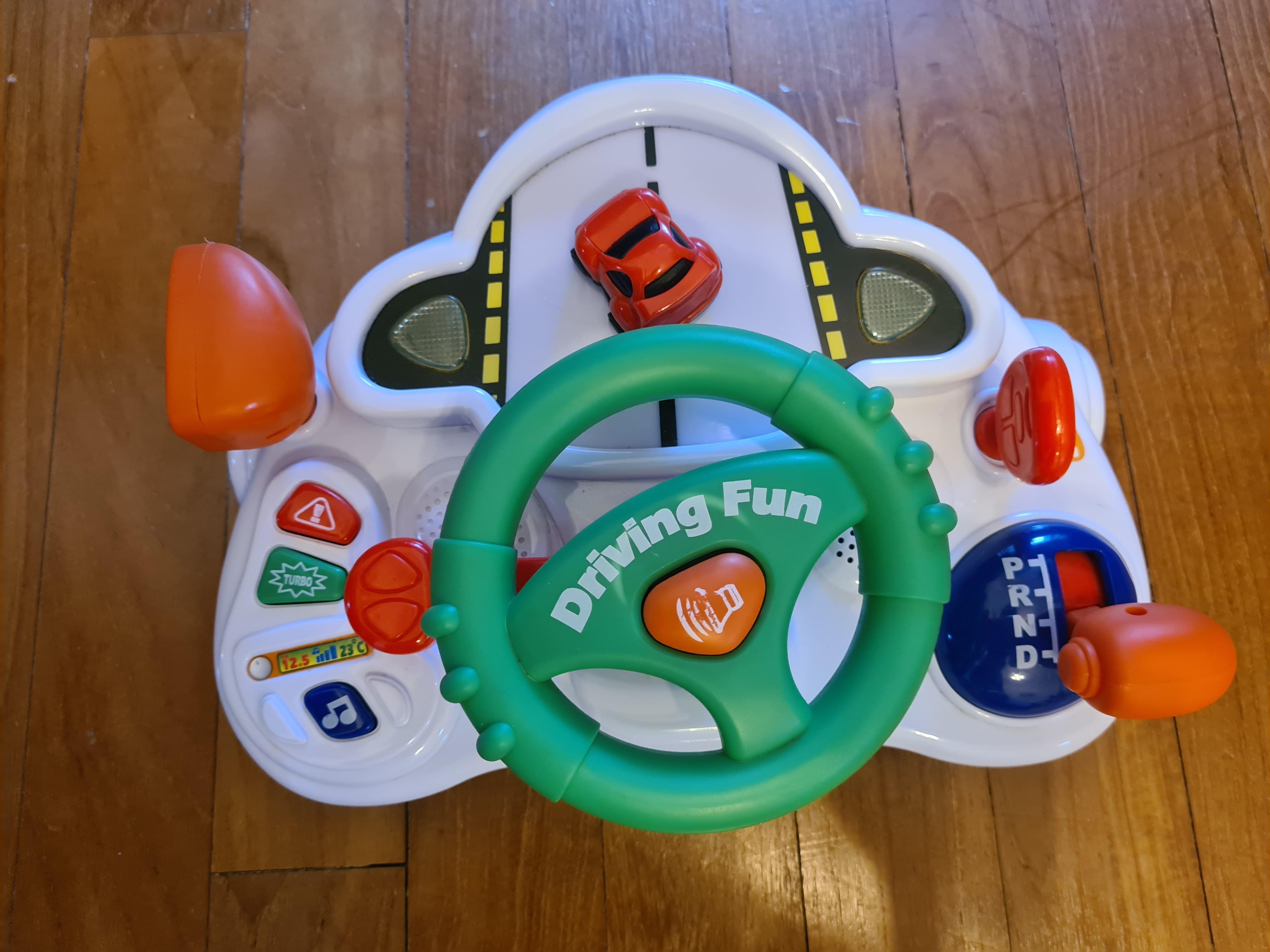 Kids toy driving fun steering wheel with real sounds