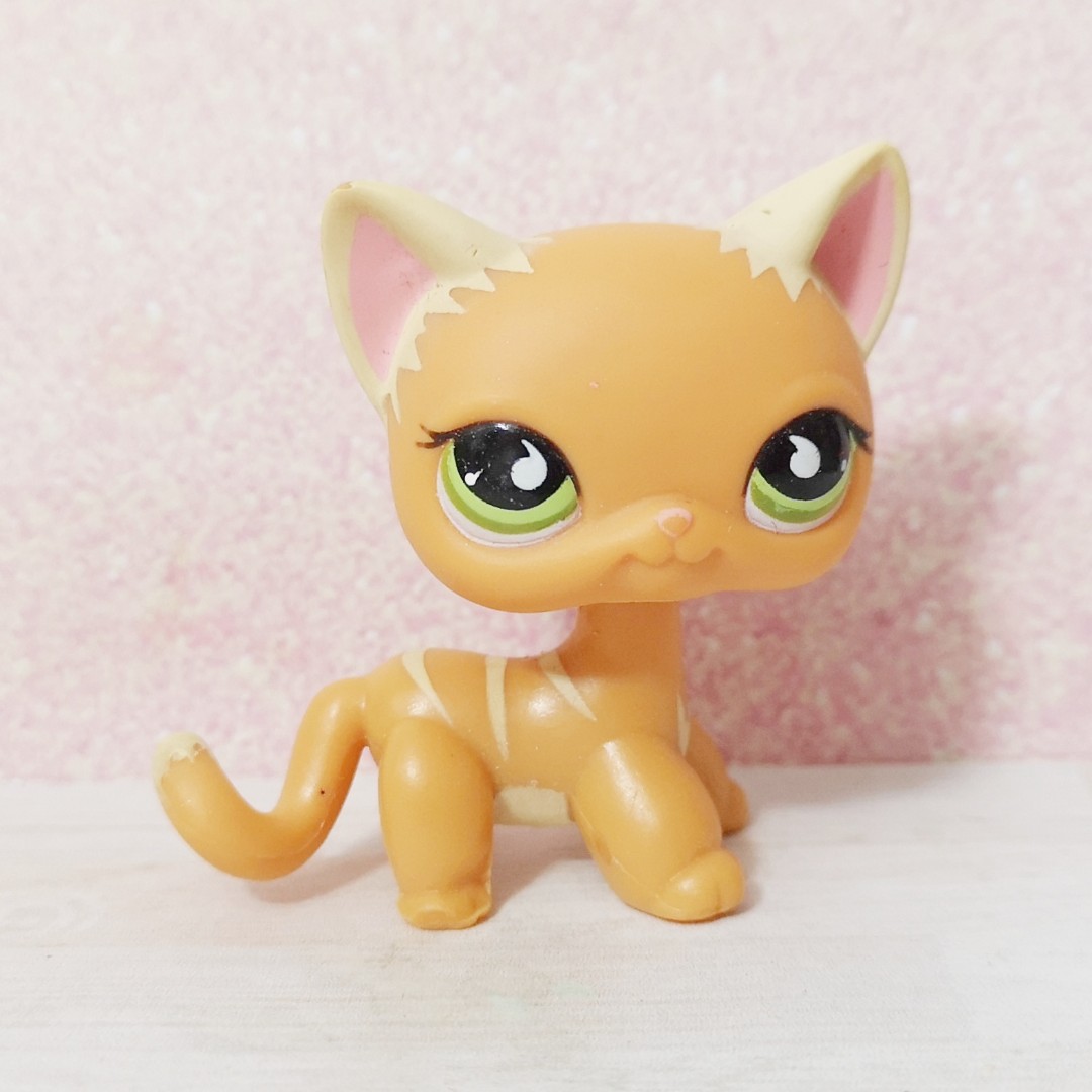 Littlest Pet Shop lps big 5 orange shorthair cat with green eyes