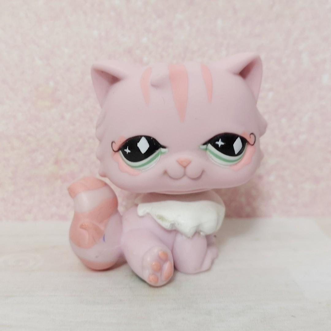 Littlest Pet Shop Pink Persian Cat #460 LPS 