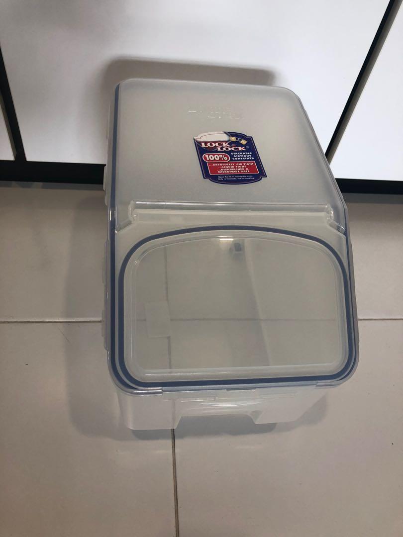Lock & Lock 12l Rice Container, Furniture & Home Living, Kitchenware