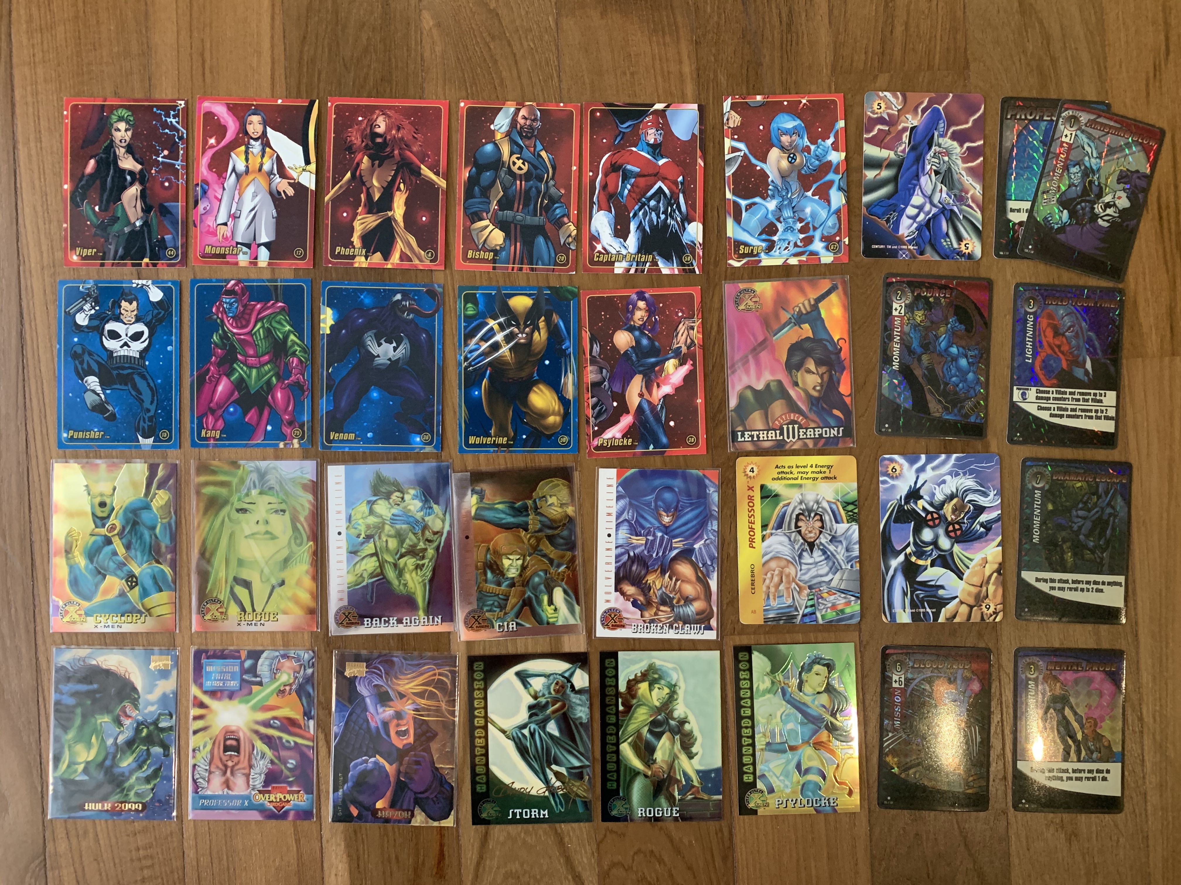 Marvel X Men Trading Cards Bundle 34 Cards Toys Games Board