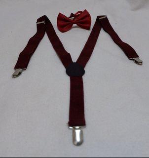 Men's Suspender with 2pcs Bow Tie