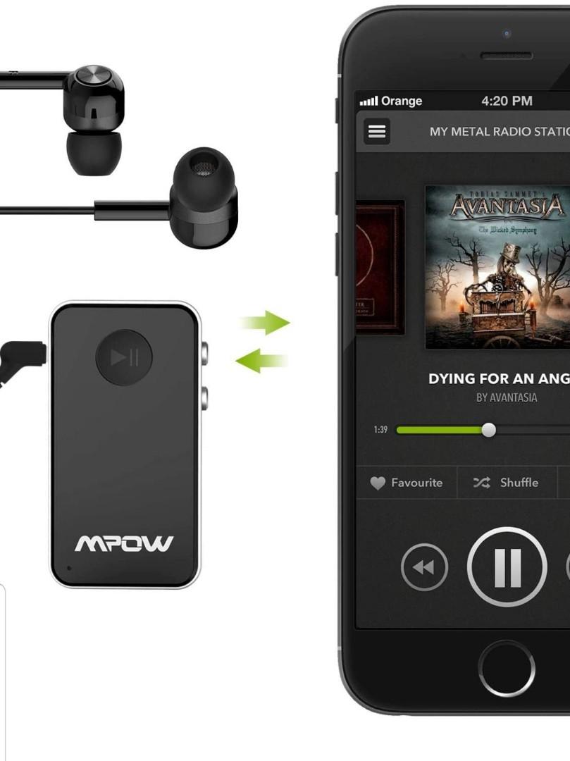 Mpow Bluetooth Receiver, Streambot Mini Bluetooth Car Aux Adapter