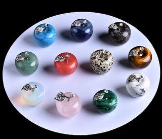 Natural Quartz Crystal Gemstone Apple Decorations Home