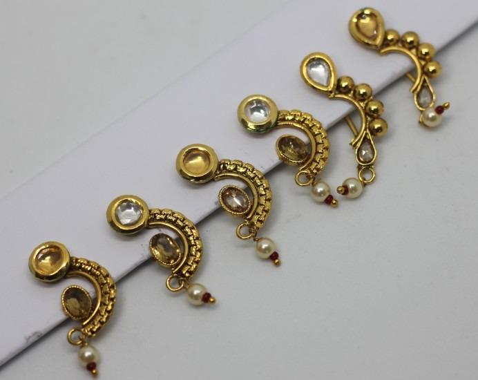 NCK19 184 Clip on Nose Pin Ring Imitation Indian Jewellery
