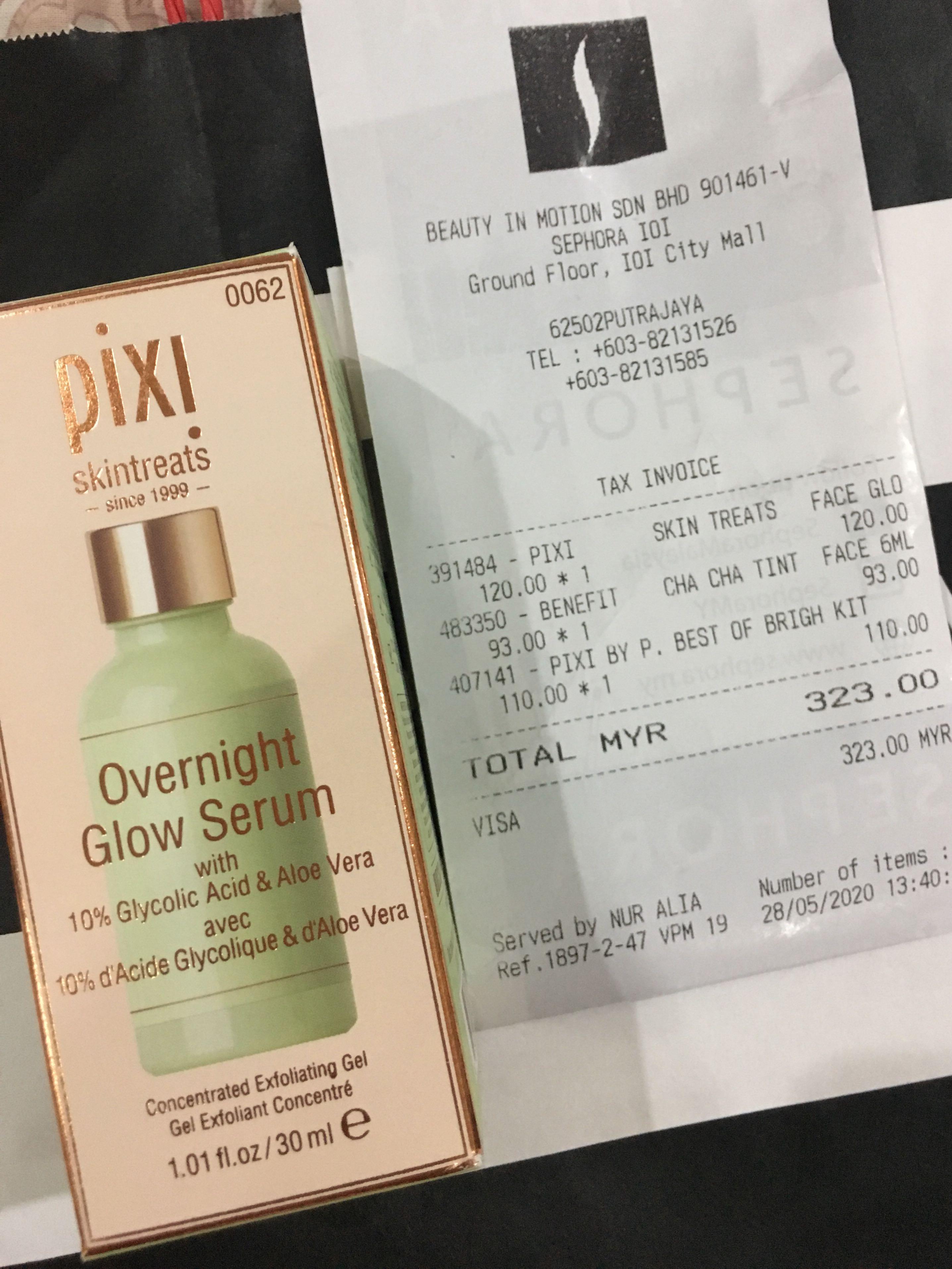 New Pixi Overnight Glow Serum Health Beauty Skin Bath Body On Carousell