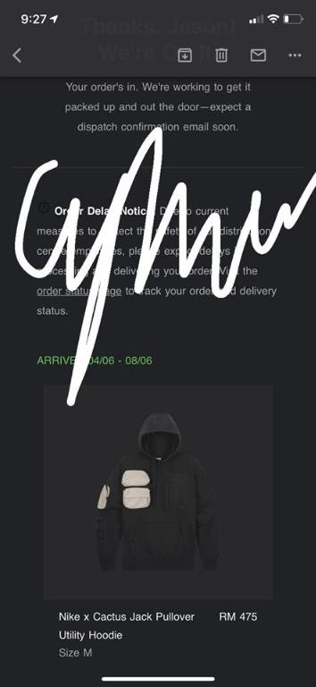 NEW Travis Scott x Nike NRG AG Utility Hoodie Black Men s