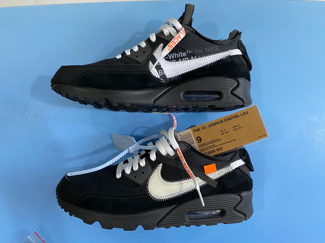 Nike Airmax 90 x Off White Black, Men's 