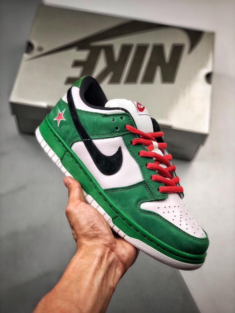 Nike SB Dunk Low Heineken, Men's Fashion, Footwear, Sneakers on Carousell