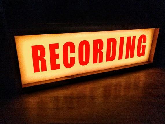 ON AIR (Mic) Recording TV Studio LED Illuminated Sign - Nostalgic Light Box  w/Remote