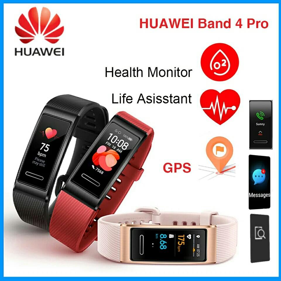 Original Huawei Band 4 Pro GPS Amoled 0.95 Full Color Touchscreen Waterproof Metal Swim Heart Rate Sensor Sleep Bracelet Men s Fashion Watches Accessories Watches on Carousell
