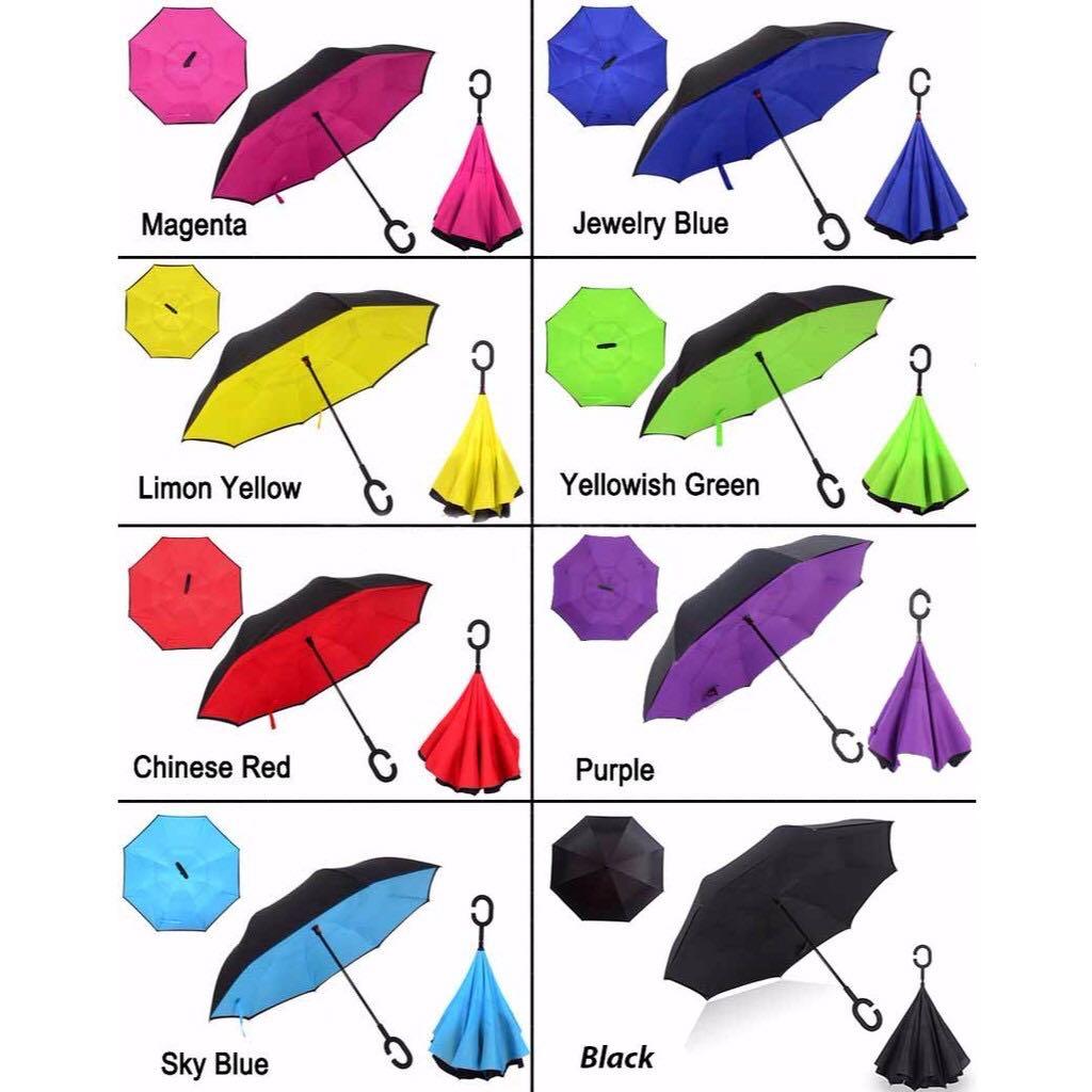 Payung Inverted Umbrella Reverse Umbrella Upside Down Umbrella Flower