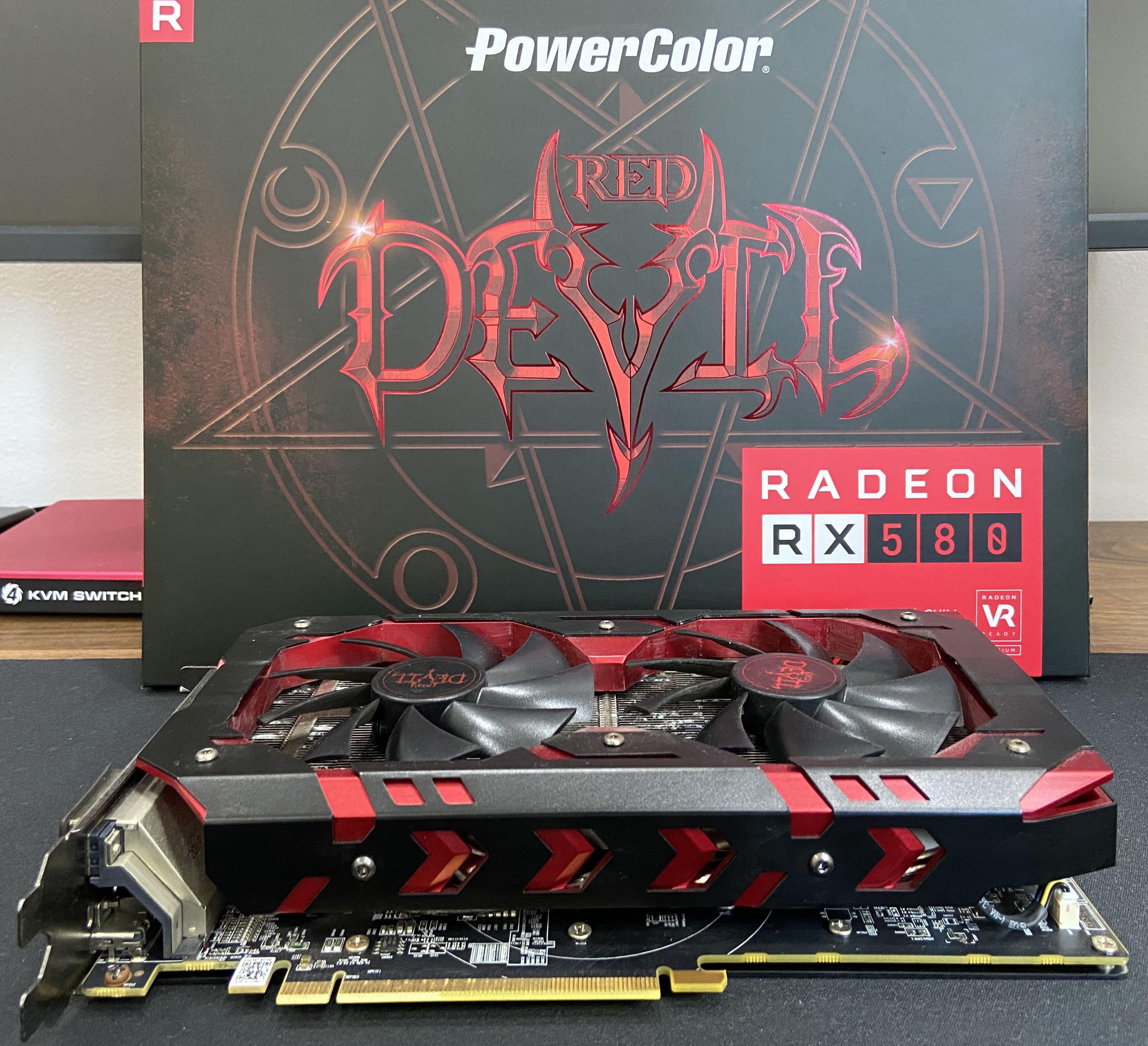 PowerColor AMD Radeon RED Devil RX 580 8GB GDDR5 1 x DL DVI-D / 1 x HDMI /  3 x DisplayPort Graphics Card (AXRX 580 8GBD5-3DH/OC)