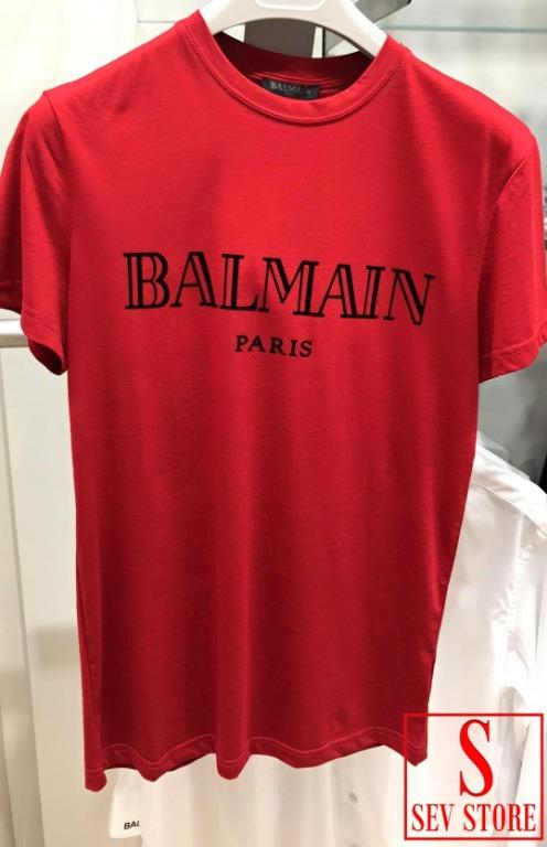 balmain red shirt