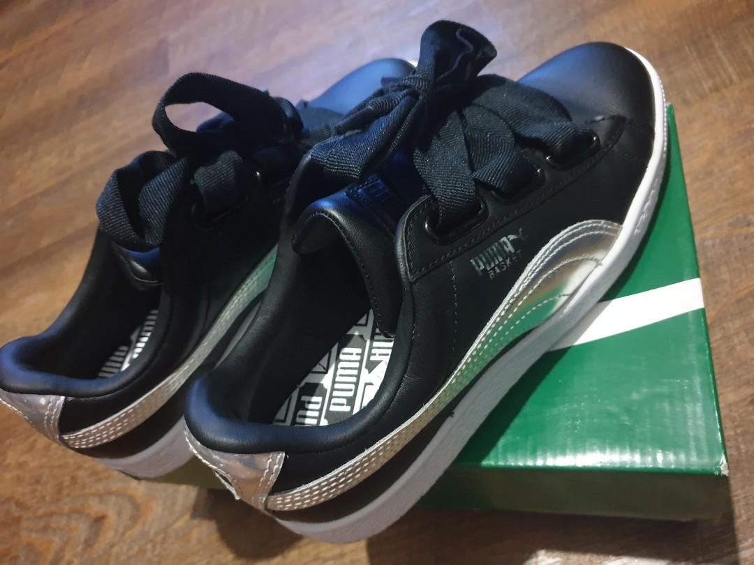 PUMA BASKET HEART EXPLOSIVE BLACK UK 4.5