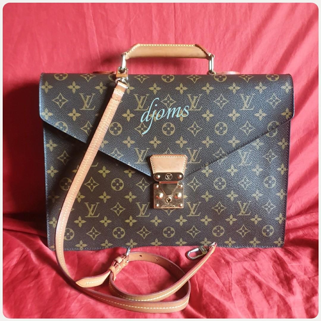 Louis Vuitton Serviette Conseiller Brown Canvas Briefcase Bag (Pre