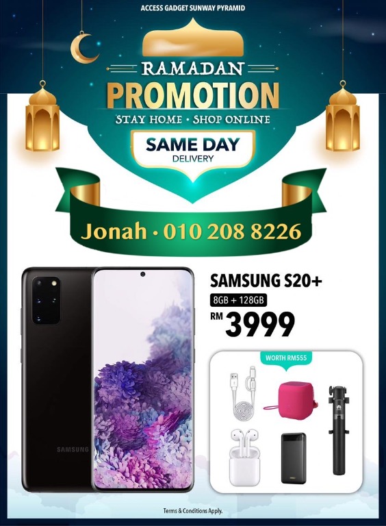 Samsung Galaxy S20 Plus 8gb 128gb Raya Promo Mobile