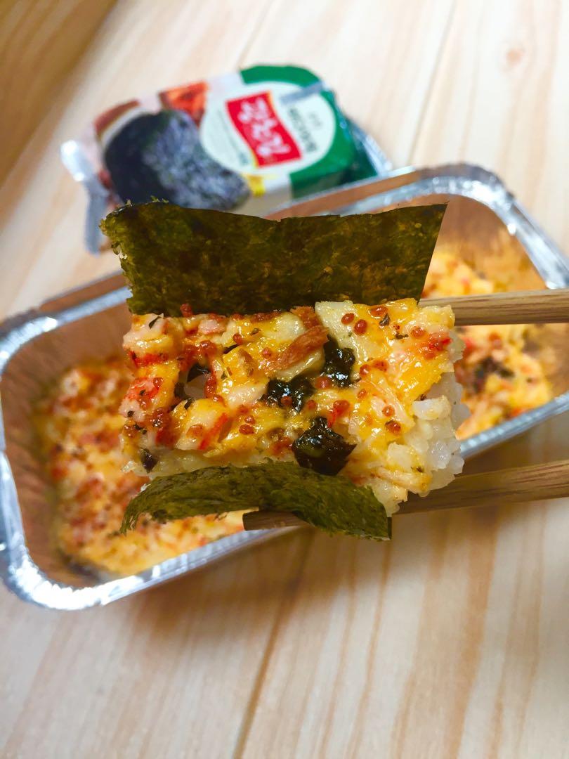 Spicy Kani Sushi Bake! 🍣🥢🌶 (Category: Local Eats) located in Makati City. Submitted by pixelsandpoems (Listing ID 1010162372, Image 1). Description: Take a bite of the delicious IG food trend! ✨ Creamy and spicy baked kani and yummy sushi rice will surely perk up your taste buds 🤤 Comes with a seaweed pack 🥢🍣🌶 Location: Makati City.