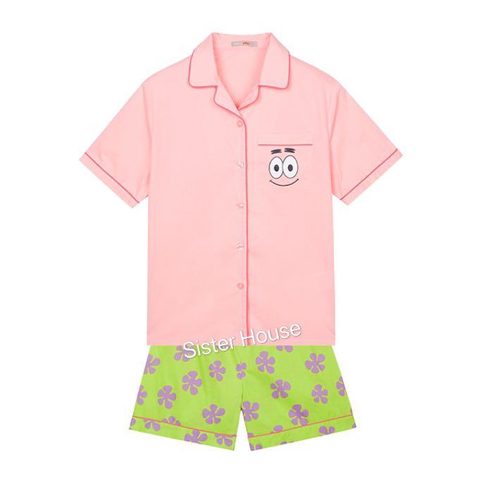 🇰🇷 SPAO Spongebob Patrick Star Pajama Set 海綿寶寶派大星睡衣套裝