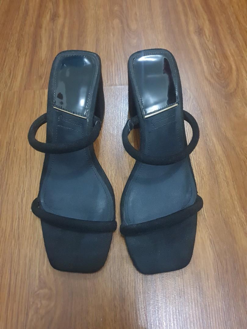 stradivarius black heels