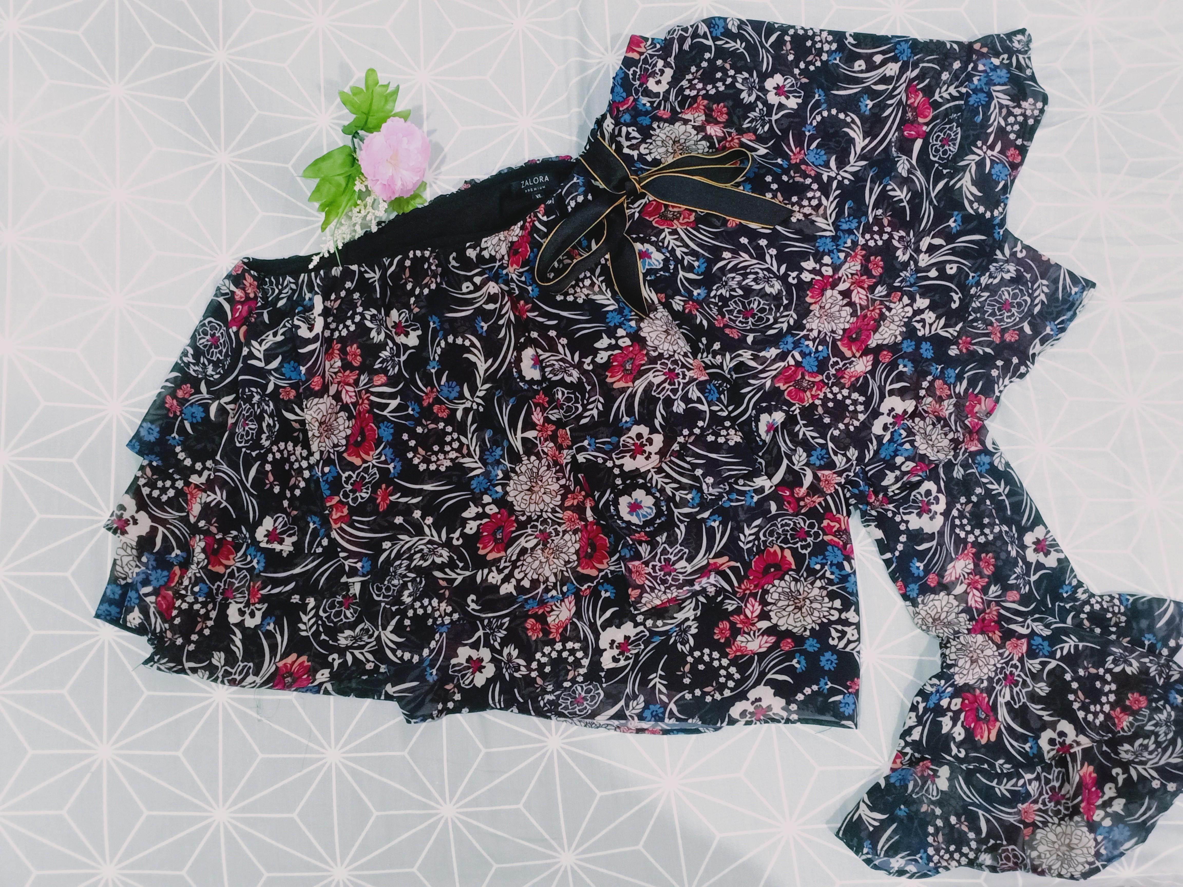 exaggerated ruffle top