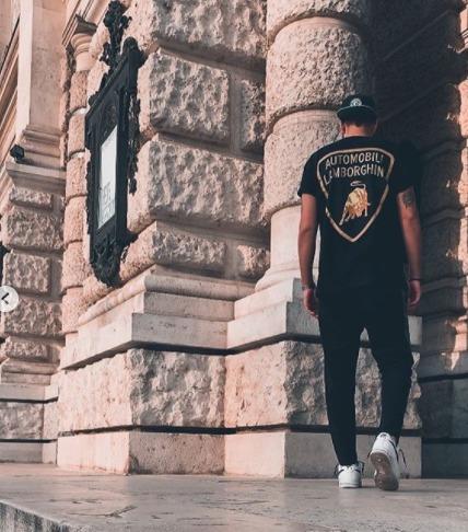 supreme lamborghini tee black