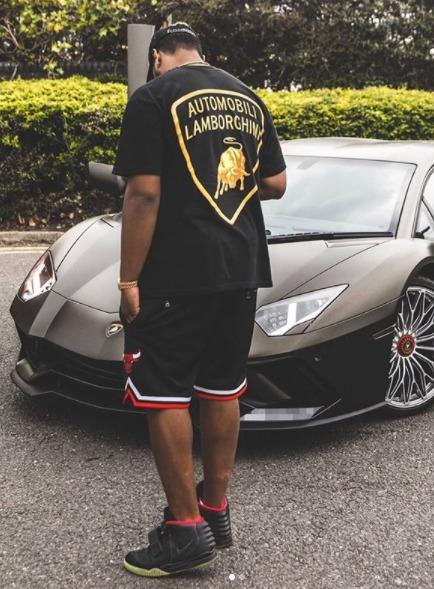 supreme lamborghini tee black