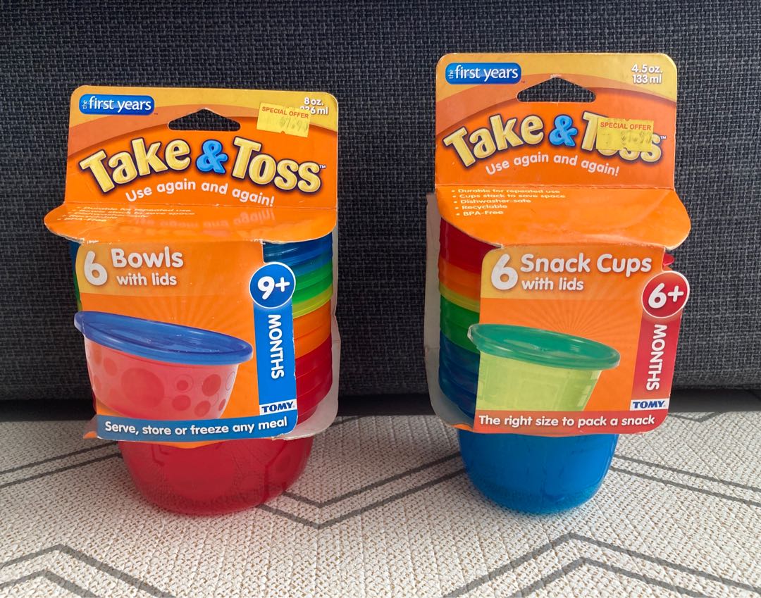 Tomy 21 - Take & Toss 4.5Oz Snack Cups 6 Pk
