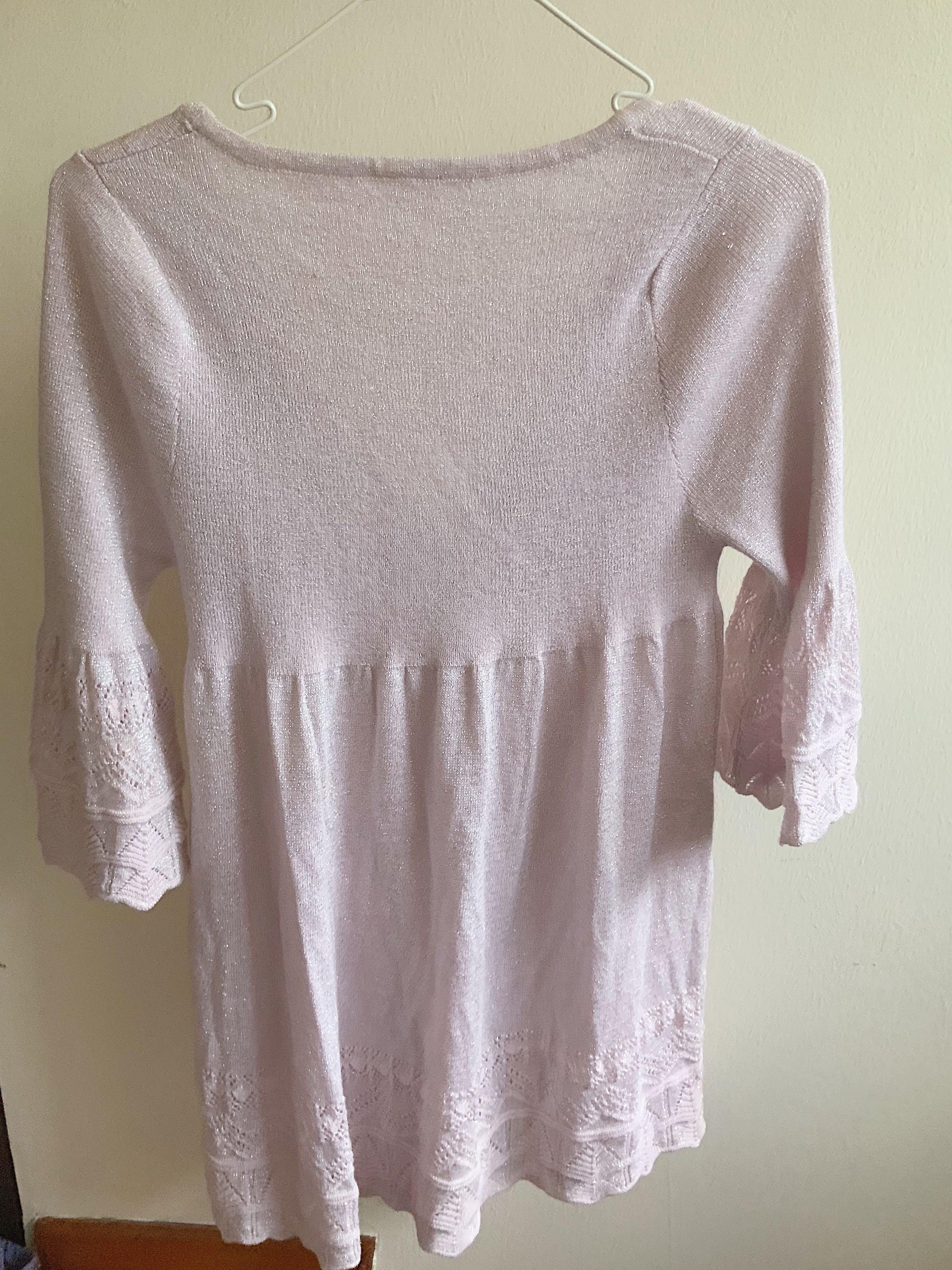 Thrifted pink glitter cardigan, Women's Fashion, Coats, Jackets and