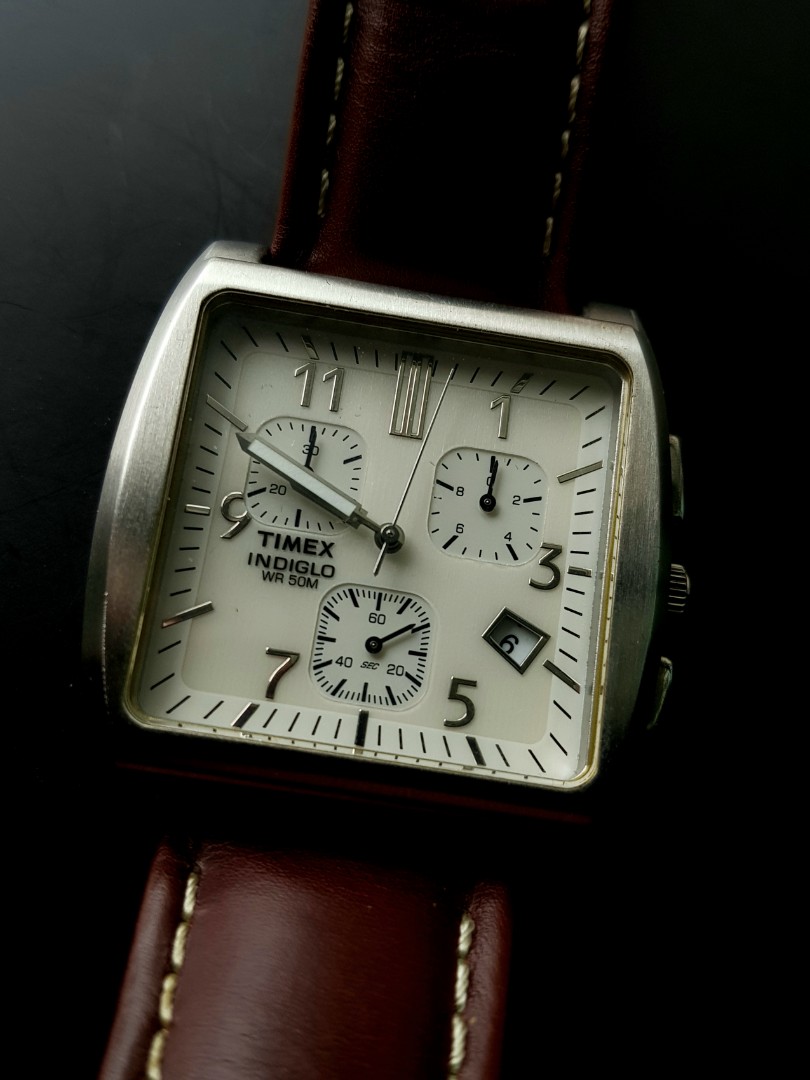 Timex Indiglo Chronograph Square men watches