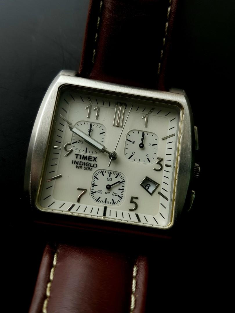 Timex Indiglo Chronograph Square men watches, Men's Fashion, Watches &  Accessories, Watches on Carousell