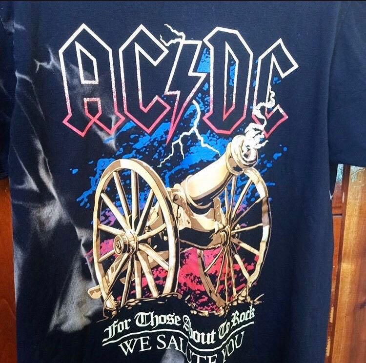 Vintage Ac Dc Band Shirt Dye Shirt Men S Fashion Clothes Tops On Carousell