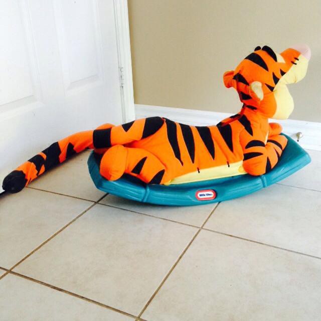 Vintage Little Tikes soft Rockin' Tigger, Hobbies & Toys, Toys & Games ...
