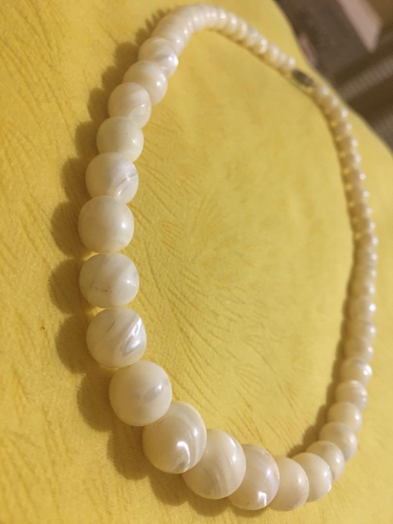 Vintage white shop coral necklace