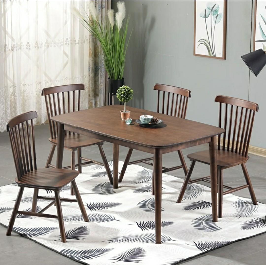 Wooden Dining Table European Style Dining Table Dining Chair Furniture Tables Chairs On Carousell
