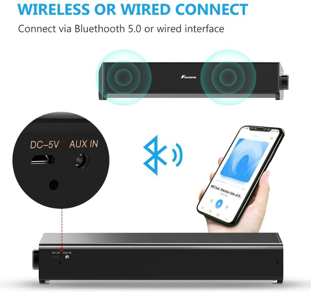 foxnovo soundbar connect to tv