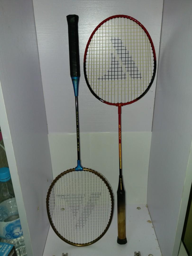 2 x 羽毛球拍BABMINTON RACKET PRO KENNEX B 100 + ALL PRO B205 TENNIS RACKETS  SQUASH, 運動產品, 運動與體育, 運動與體育- 球拍和球類運動- Carousell